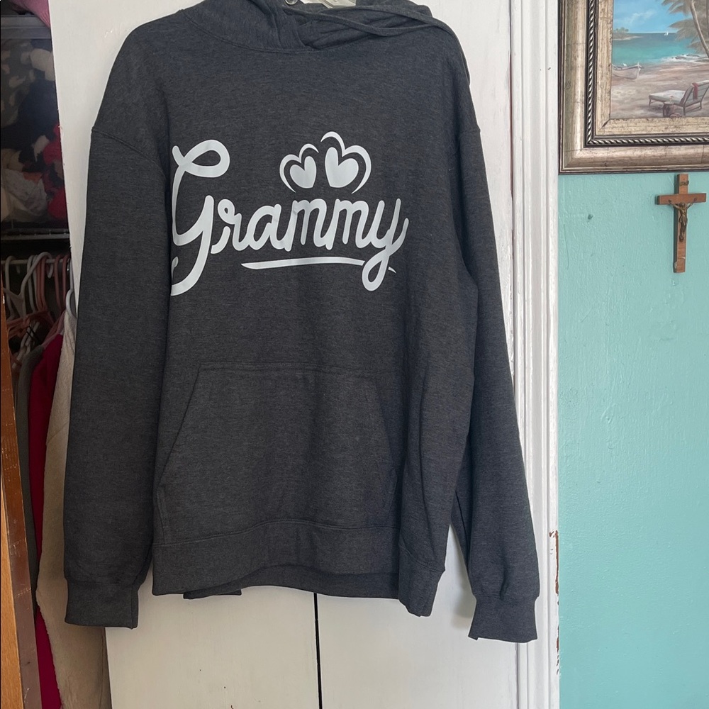 Gray Hoodie with 'Grammy' Print